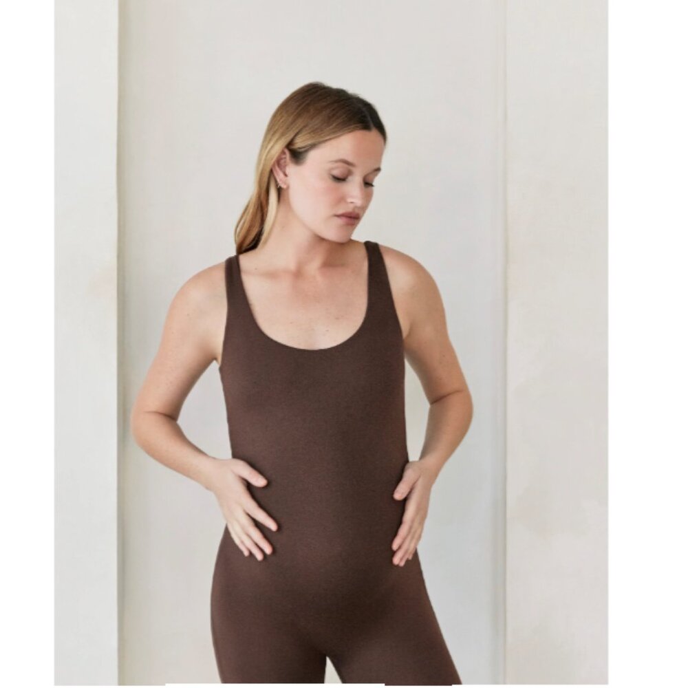 NWT The Lucy Bumpsuit -- Chocolate Brown, Size Large